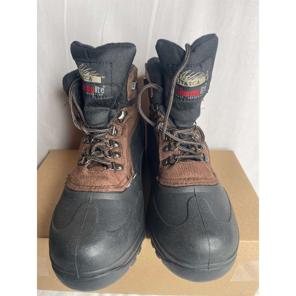 Itasca Ice Breaker Brown Black Thermolite Insulated Winter Snow Boots Mens 9
